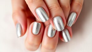 Dłonie z hybrydą ze srebrem w eleganckim wydaniu