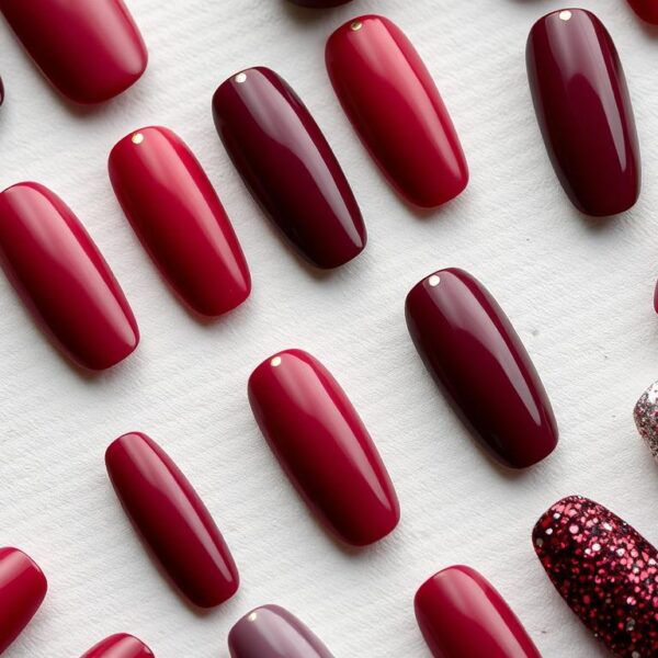 Bordowe paznokcie: TOP 14 inspiracji (Matowe, Wzory, Ze złotem)