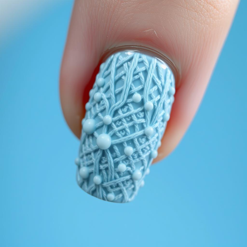 Paznokcie hybrydowe sweterkowe z wzorem mieszanym Paznokcie hybrydowe sweterkowe z wzorem mieszanym