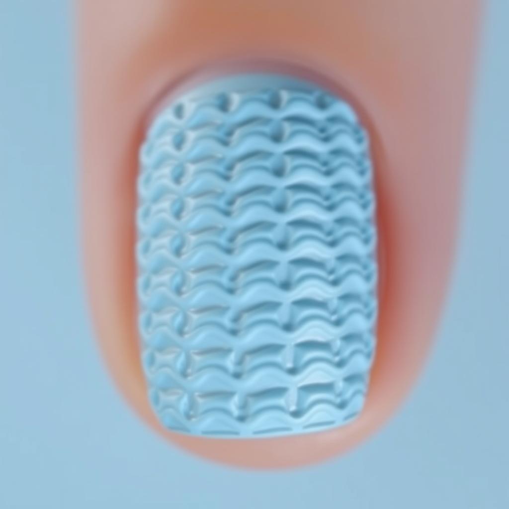 Paznokcie sweterkowe z wzorem fal Paznokcie sweterkowe z wzorem fal