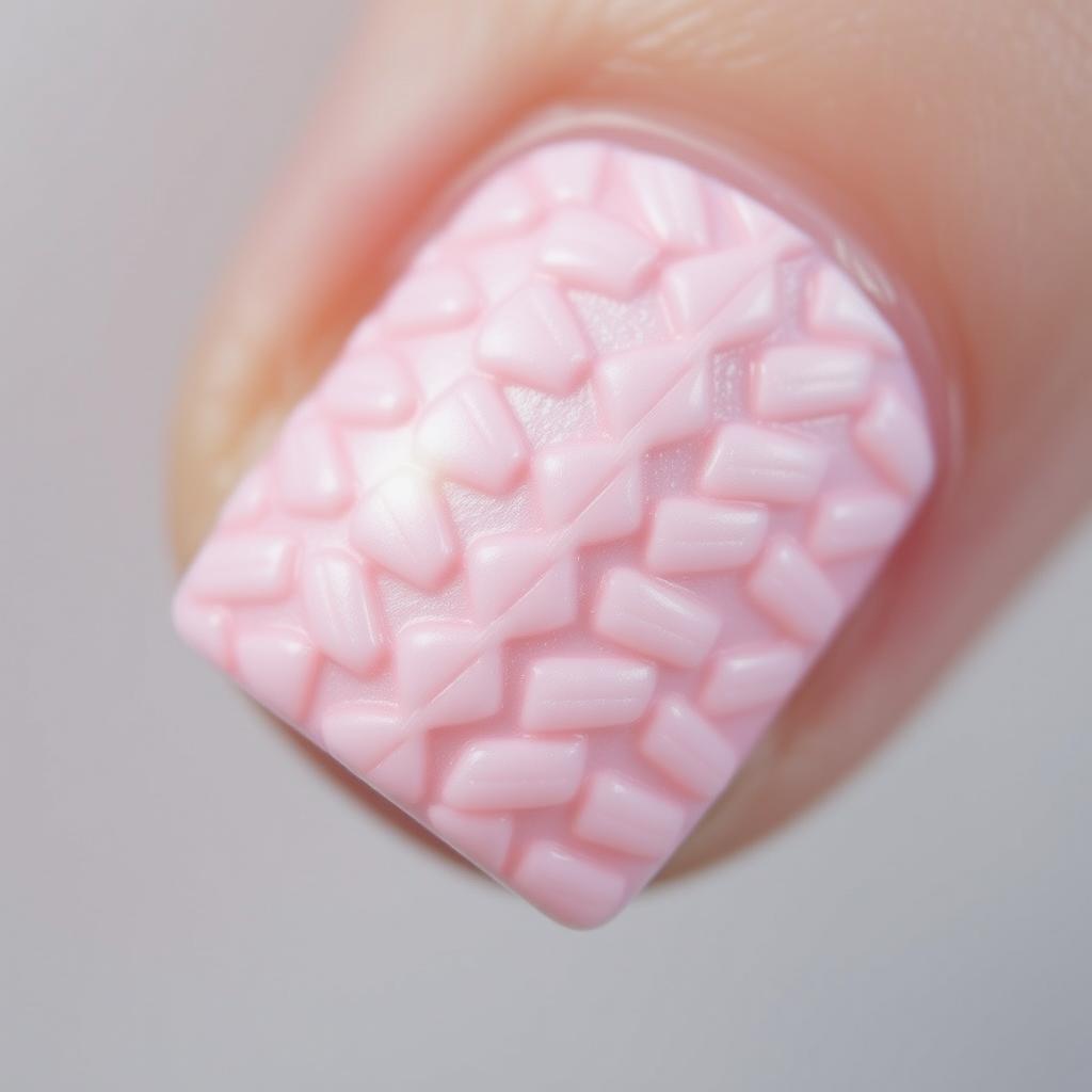 Paznokcie sweterkowe z wzorem rombów Paznokcie sweterkowe z wzorem rombów