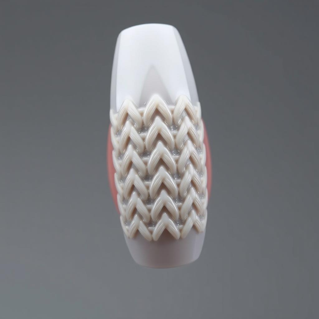 Paznokcie żelowe sweterek z wzorem jodełki Paznokcie żelowe sweterek z wzorem jodełki