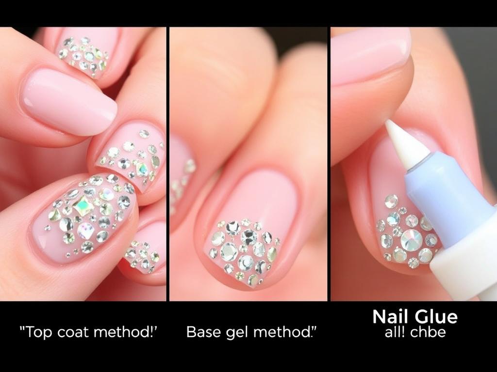 Porównanie trzech metod przyklejania cyrkonii na paznokcie Porównanie trzech metod przyklejania cyrkonii na paznokcie