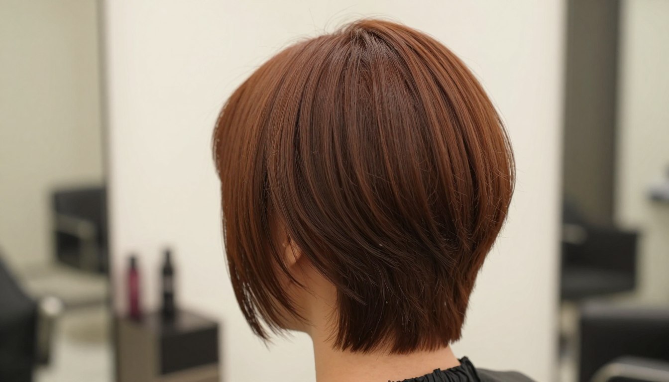 fryzura na grzybka z tyłu