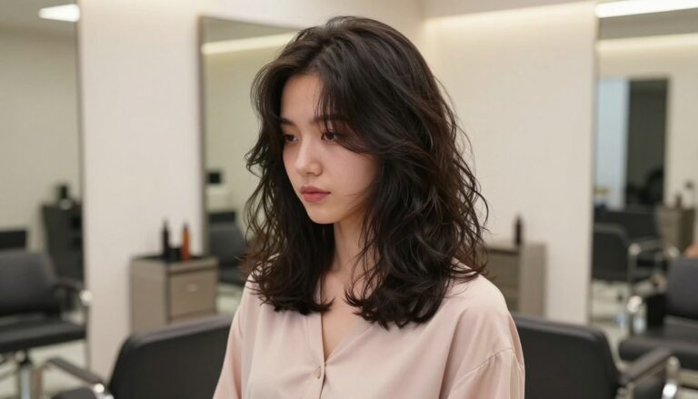 fryzury ciemne włosy do ramion